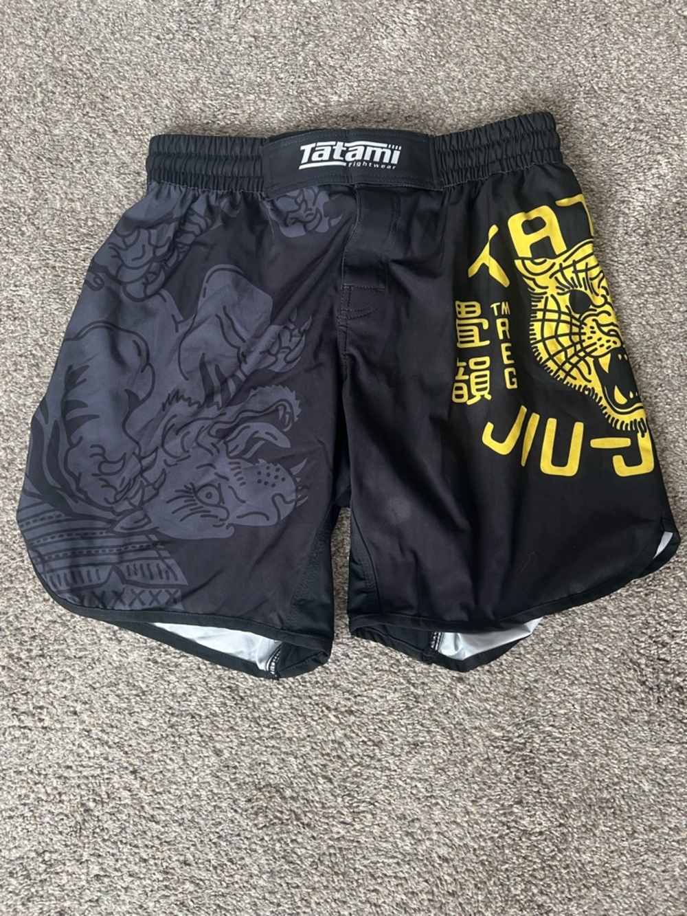 Tatami Black & Yellow Jiu-Jitsu Training Shorts - Men- Size 32